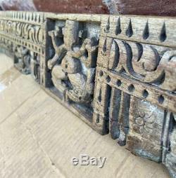 Carved Wood Indian Architectural Panel Ganesh Antique / Vintage / Original