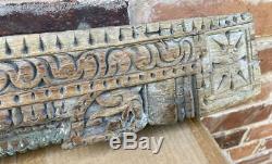 Carved Wood Indian Architectural Panel Ganesh Antique / Vintage / Original