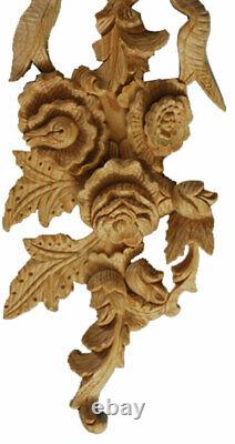 Carved Wooden Wall Hanging Chic Retro Wood Panel Feature in Pinewood, PN963