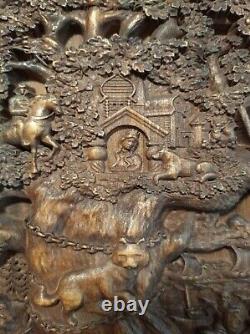 Carved panel Housekeeper Lukomorye based on Puskin NATURAL WOOD SOLID Beech