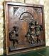 Castle Danse Scene Wood Carving Panel Antique French Architectural Salvage