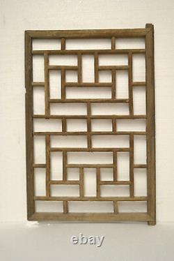 Chinese Antique Wood Carving Panel Window Shutter Wall Art Home Decor ST-01