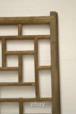 Chinese Antique Wood Carving Panel Window Shutter Wall Art Home Decor ST-01
