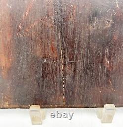 Chinese Carved Hardstone Wood Panel 3 Scholars 2nd Quarter 20th cen