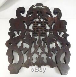 Chinese Carved Zitan Wood Panel 58630