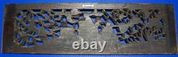 Chinese Painted Wood Pierced Carved Panel 3 Immortals / Scholars & Flowers