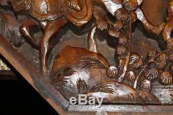 Chinese Wood Carved Relief Panel Warriors Soldier Battle Horses Detailed