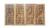 Chinese Wooden Open Carving 4 Pieces Wall Panel Set Cs552