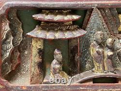 Chinese wood carving panel