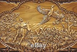Decorative Handmade Carved Wall Wooden Panel Fine Ash-tree Wood Cool Gift Ideas