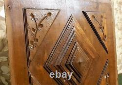 Decorative diamond point Wood carved panel Antique French architectural salvage