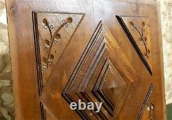 Decorative diamond point wood carving panel Antique french architectural salvage