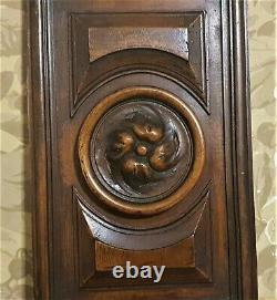 Decorative rosette wood carving panel Antique french architectural salvage