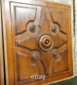 Decorative round victorian carving panel Antique french architectural salvage 20