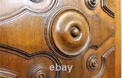 Decorative round victorian carving panel Antique french architectural salvage 20