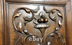 Decorative scroll leaf wood carving panel Antique french architectural salvage