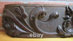 Devil Beast Head Licking Tongue Antique Wooden Carved High Relief Salvage Panel