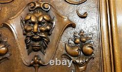 Devil griffin scroll wood carving Panel Antique French architectural salvage