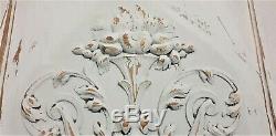 Drapery scroll leaf wood carving panel Antique french architectural salvage