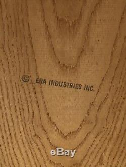 ERA Industries Evelyn Ackerman Carved Wood Panel Knife Block Sun Mid Century