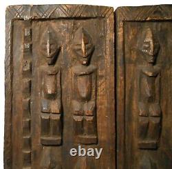 Early 20th C Antique Dogon Mali W Africa Hand-carved Fig Wood Granary Door/latch