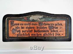 Ethnic German Carved and Painted Motto on a Hardwood Panel (San Antonio, Texas)