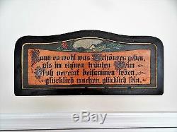 Ethnic German Carved and Painted Motto on a Hardwood Panel (San Antonio, Texas)