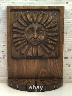 Evelyn Ackerman ERA Industries Sun carved wood panel Knife Block EA