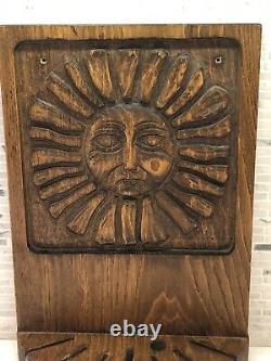 Evelyn Ackerman ERA Industries Sun carved wood panel Knife Block EA