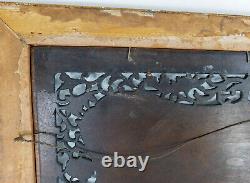 Exceedingly Fine Antique Japanese Carved and Dry Lacquer Inlaid Panel