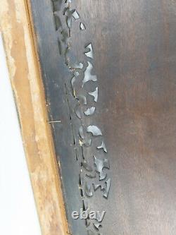 Exceedingly Fine Antique Japanese Carved and Dry Lacquer Inlaid Panel