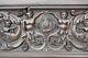 Exceptionnal Large 17th. C Hand Carved Wood Panel Pediment Wedding Trunk