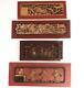 Four Antique Chinese Carved Wood Relief Panels A