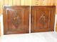 Fabulous Lot Of 2 French Antique Carved Oak Wood Door Panel, Gothic Pattern