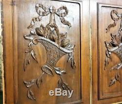 Farmhouse country carving panel Antique french romantic architectural salvage