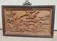 First Part Of 20th Century China Huangyang Wood Carving Panel L24cm W38cm