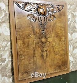 Flower fruit wood carving panel Antique french art deco architectural salvage