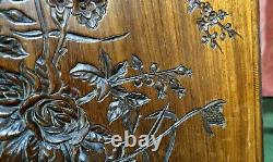 Flower leaves fruit berry carving panel Antique french architectural salvage 10