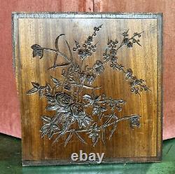 Flower leaves fruit berry carving panel Antique french architectural salvage 10