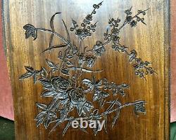 Flower leaves fruit berry carving panel Antique french architectural salvage 10