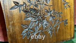 Flower leaves fruit berry carving panel Antique french architectural salvage 10