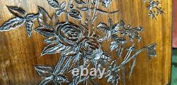 Flower leaves fruit berry carving panel Antique french architectural salvage 10