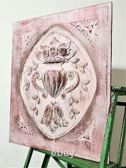 Flower scroll leaf decorative carving panel Antique french architectural salvage