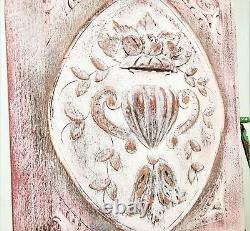 Flower scroll leaf decorative carving panel Antique french architectural salvage