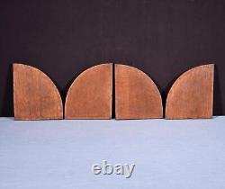 Four Gothic Carved Architectural Panels/Trim in Solid Oak Wood Salvage