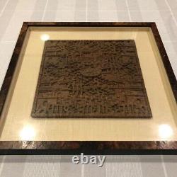 Framed Chinese Qing Dynasty Export Wood Carved Panel