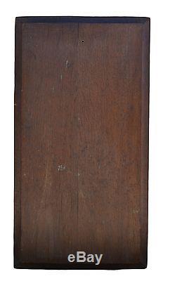 French 19th. C Large Hand Carved Oak Wood Panel Frame Picture Tavern Bar