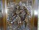 French Antique Architectural Hand Carved Walnut Wood Door Panel A Shepherdess