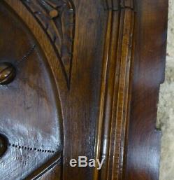 French Antique Architectural Hand Carved Walnut Wood Door Panel-Gondolier Venice