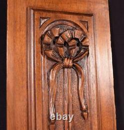 French Antique Architectural Panel Door Solid Walnut Wood Highly Carved Salvage